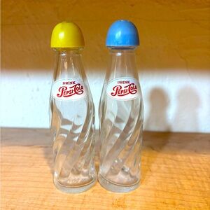 Vintage retro Pepsi Cola salt and pepper shakers Unique pop of color for kitchen